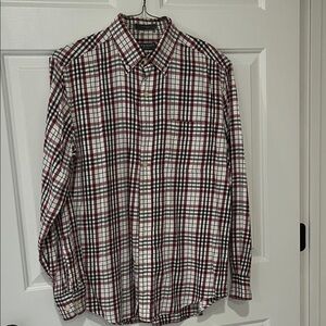 Lyle & Scott Men's Checkered Button-Down Shirt - Maroon, Black, White